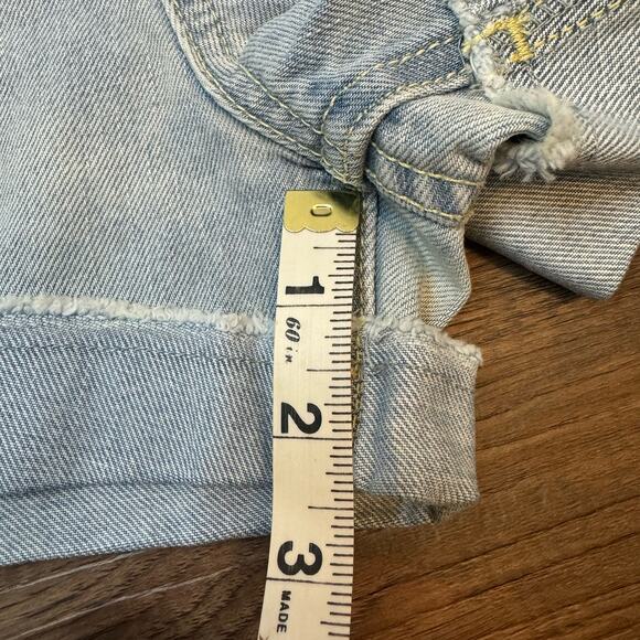 EVIDNT Los Angeles Hermosa Short Anthropologie Size 27 NWT light blue Distressed - Picture 9 of 11